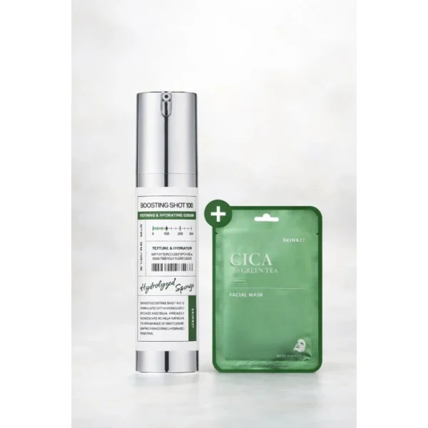 boosting shot100 cica with green tea facial mask