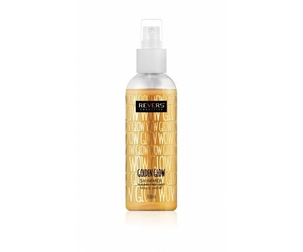 revers cosmetics golden glow body mist shimmer 100ml