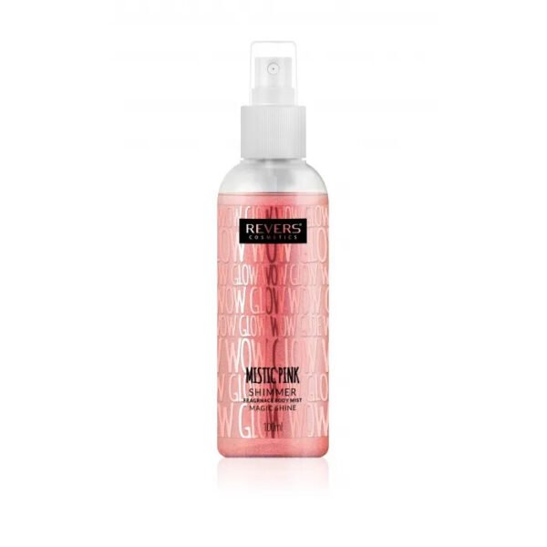 revers cosmetics mistic pink body mist shimmer 100ml