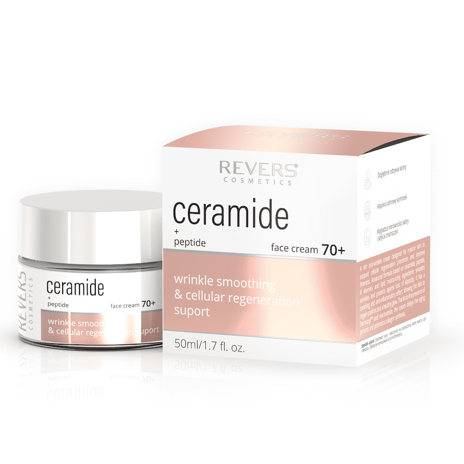 Face Cream Ceramide + Peptide 70+ (50ml) Κρέμα Προσώπου 70+ – Αναπλαστική, Θρεπτική & Αντιρυτιδική Φόρμουλα με Κεραμίδια, Πεπτίδια & Νιασιναμίδη-50ml
